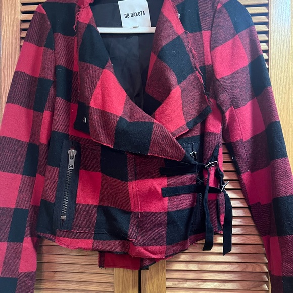 BB Dakota Rosanna Plaid Wool Blend Jacket - Picture 5 of 8
